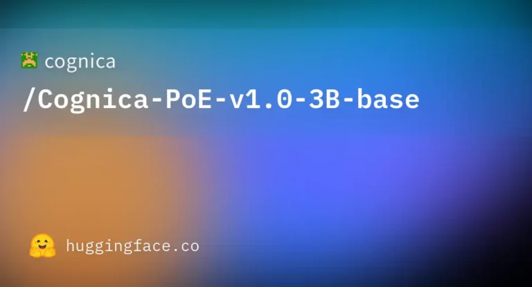 Cognica PoE v1.0 3B Base Review: A New Open LLM Release Built Around Product-Of-Experts Local Learning