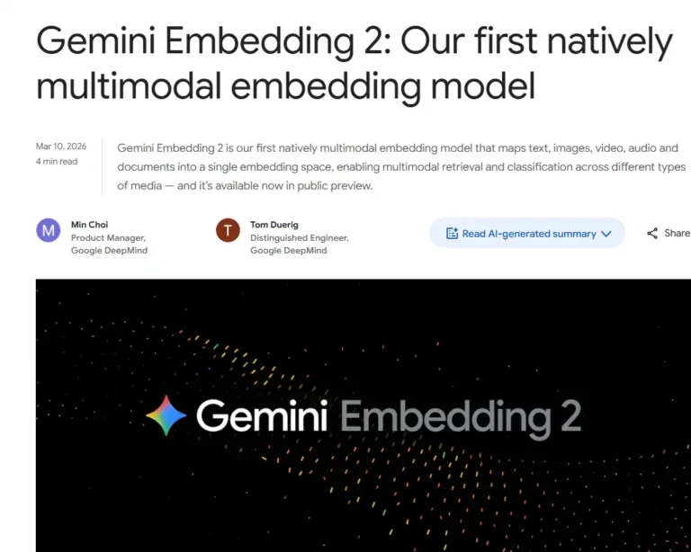 Gemini Embedding 2 Brings Native Multimodal Embeddings to Google’s Developer Stack