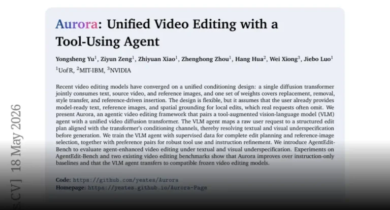 Aurora Review: A New Agentic Video Editing Model Pairing A Tool-Using VLM With A Unified Video Diffusion Transformer